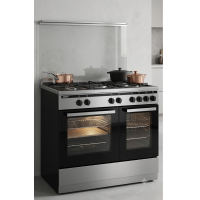 Cuisinière butanette BELFORD 5G 90X60 BTE COMPART GAZ FZ INOX BF-502I