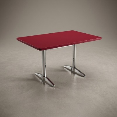 Table aluminium rouge 120X60X70cm YB-517-R