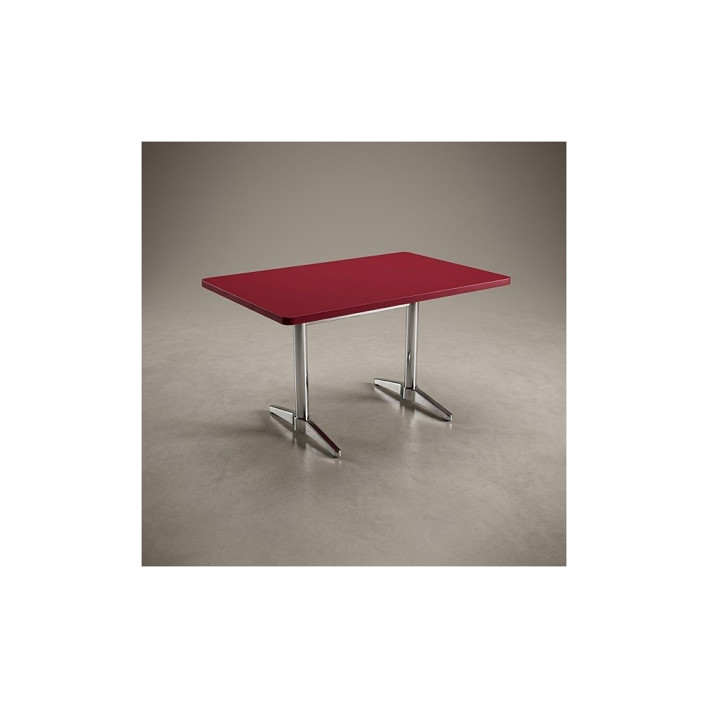 Table aluminium rouge 120X60X70cm YB-517-R