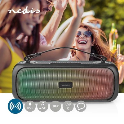 Nedis Party Boombox Noir 45W BT5.0