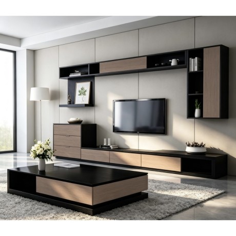 TABLE TV 2400 × 400 × 420 +MEUBLE MURALE ID7 ID7-TV