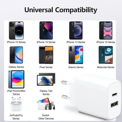 Chargeur USB & USB-C - Prise Secteur