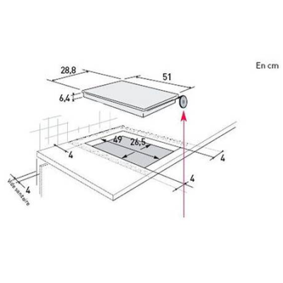 BRANDT Plaque à induction 18cm - 2800W