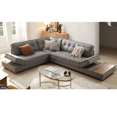 Canapé d'angle modulable - Eucalyptus & Noyer