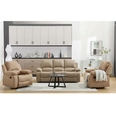 Canapé relax inclinable - Polyester marron clair