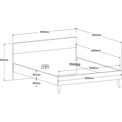 AALBORG Sommier 160x200 - Base de lit