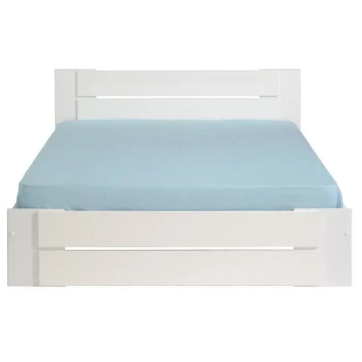 Lit Blanc 140x190cm - Finition Brillante