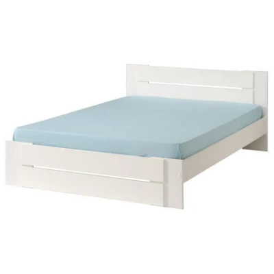 Lit Blanc 140x190cm - Finition Brillante