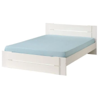 Lit Blanc 140x190cm - Finition Brillante