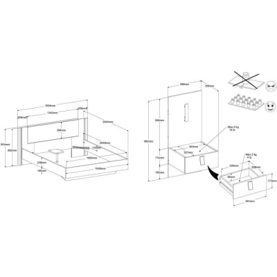 Sommier Kieran 160x200 - 2.5 Places