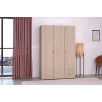 Armoire 3 Portes 2 Tiroirs L120xH185xP51 - Garde-robe