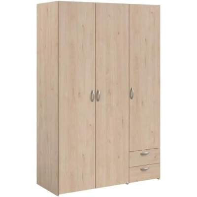 Armoire 3 Portes 2 Tiroirs L120xH185xP51 - Garde-robe