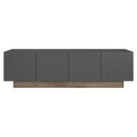 Meuble TV Paradoxe 4 portes - Aspect Chêne Gris (L184)
