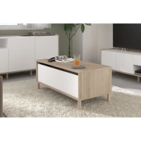 Table Basse Morphos Chêne Blanc 110x45x500
