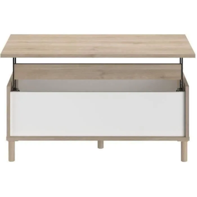 Table Basse Morphos Chêne Blanc 110x45x500