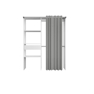 BARI Dressing Colonne Rideau 210cm Gris