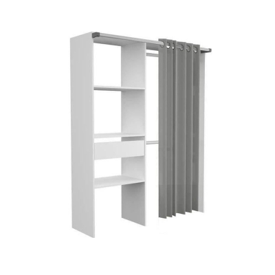 BARI Dressing Colonne Rideau 210cm Gris