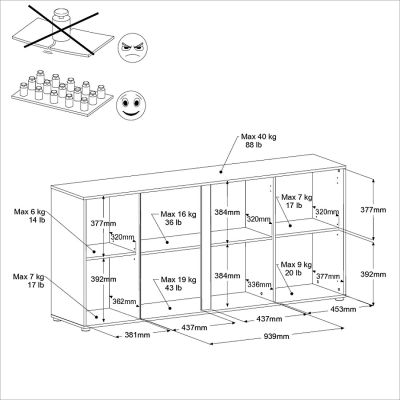 Buffet Ewen 4 Portes Jackson Chêne Blanc