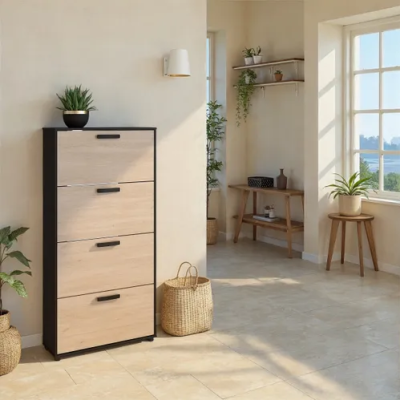 Meuble à chaussures 1,5 m 4 étagères - CELEST