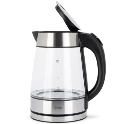 Bouilloire Électrique Verre 1,7L Livoo - 2200W