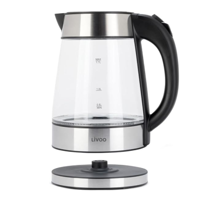 Bouilloire Électrique Verre 1,7L Livoo - 2200W