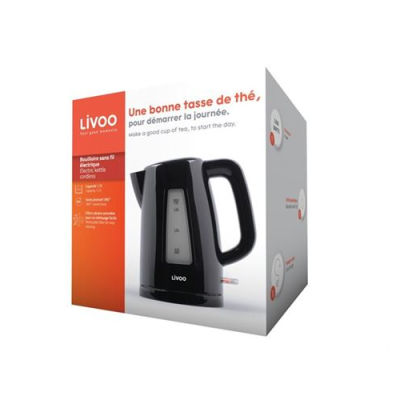 Bouilloire Électrique 1,7L Noire - LIVOO 2200W