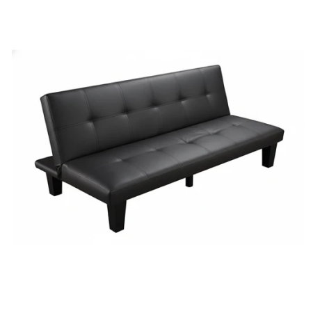 Canapé Clic Clac Noir 165x71 - Lit 5 Pieds