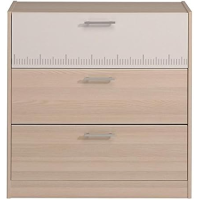 Charly Commode 3 Tiroirs Acacia Blanc