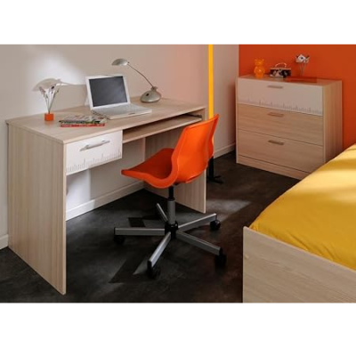 Charly Commode 3 Tiroirs Acacia Blanc