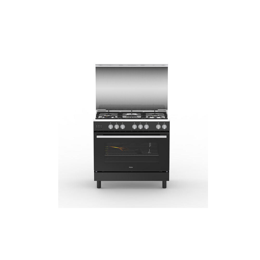 HRG9502EGKMB - GAZINIERE HAIER 5FEUX GAZ + FOUR A GAZ AVEC T | Electro Meuble