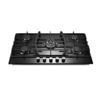 JY-G5085 - PLAQUE ENCASTRABLE NEOLUX 5 FEUX GAZ GRILLE EN FO | Electro Meuble