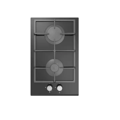 JY-G2005 - PLAQUE ENCASTRABLE NEOLUX 2 FEUX GAZ FONTE NOIR V | Electro Meuble