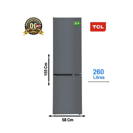 F345BFG - REFRIGERATEUR TCL COMBI 260L NET 3 CLAYETTES EN VE | Electro Meuble