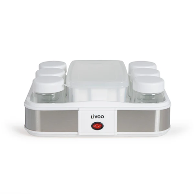DOP156 - YAOURTIERE LIVOO AVEC 12 BOCAUX EN VERRE DE 210ML | Electro Meuble