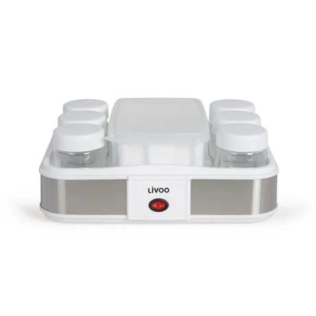 DOP156 - YAOURTIERE LIVOO AVEC 12 BOCAUX EN VERRE DE 210ML | Electro Meuble