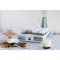 DOP156 - YAOURTIERE LIVOO AVEC 12 BOCAUX EN VERRE DE 210ML | Electro Meuble
