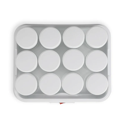 DOP156 - YAOURTIERE LIVOO AVEC 12 BOCAUX EN VERRE DE 210ML | Electro Meuble