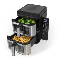 DOC344CO - FRITEUSE SS HUILE DOUBLE BAC AIRFRYER 12 PROGRAMM | Electro Meuble