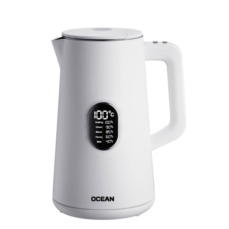 BOUILLOIRE 1,5L OCEAN OCKT1815DW BLANC 1800 W