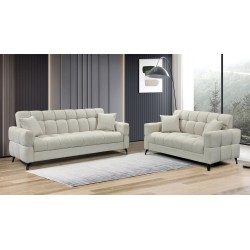 CANAPE CLIC CLAC + RANGEMENT + 2 COUSSINS 208 × 87 × 86 BEIGE H9400BE