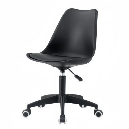 CHAISE A ROULETTES NOIRE B02-1BLACK