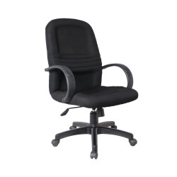 CHAISE DE BUREAU AVEC ACCOUDOIRS NOIR AF8576