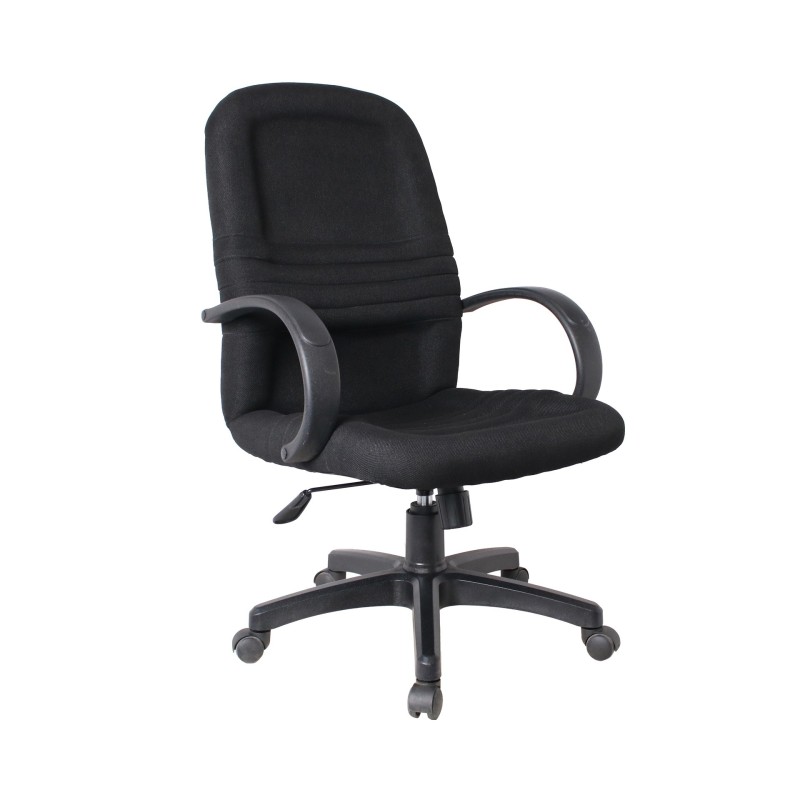 CHAISE DE BUREAU AVEC ACCOUDOIRS NOIR AF8576
