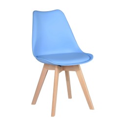 CHAISE BOIS BLEU C02-1BLUE