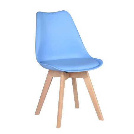 CHAISE BOIS BLEU C02-1BLUE