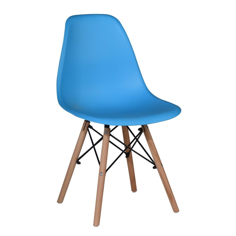 CHAISE BOIS BLEUE C01-1BLUE