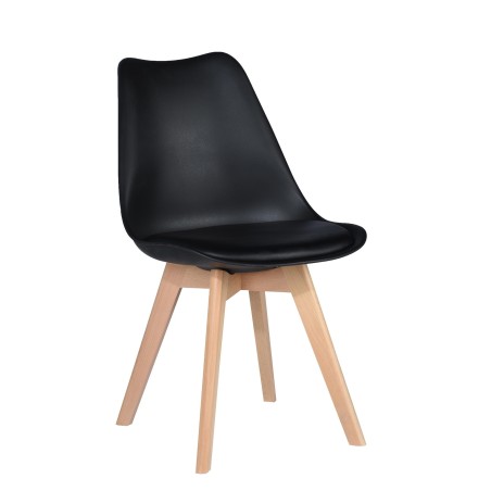 CHAISE BOIS NOIR C02-1BLACK