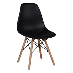 CHAISE BOIS NOIRE C01-1BLACK