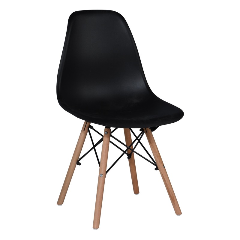 CHAISE BOIS NOIRE C01-1BLACK