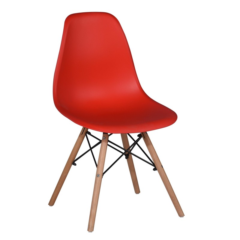 CHAISE BOIS ROUGE C01-1RED